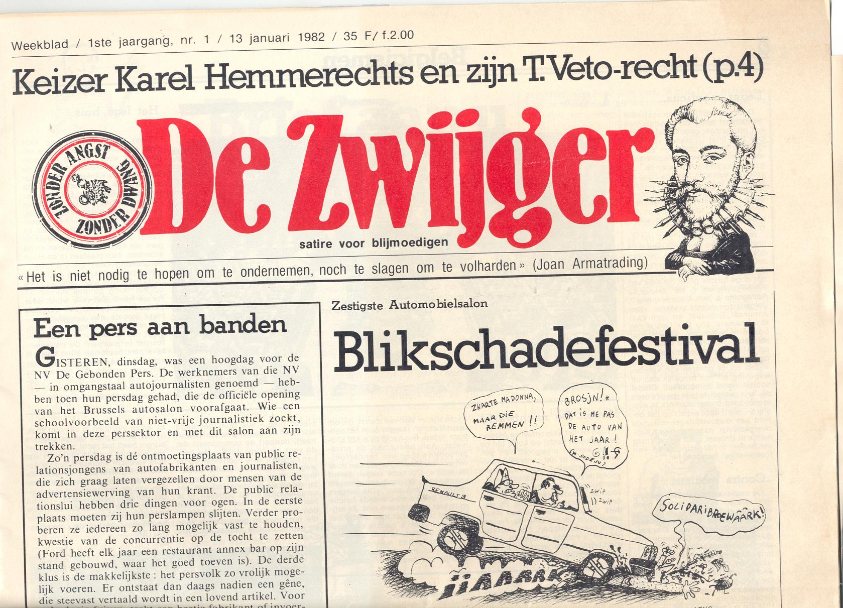 De Zwijger - Nr.1 - 13 januari 1982